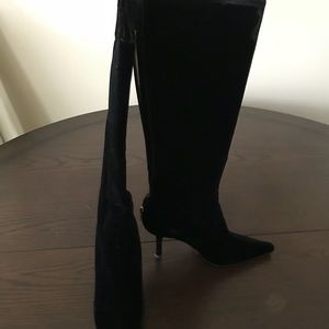 Jimmy Choo Black Velvet Boot